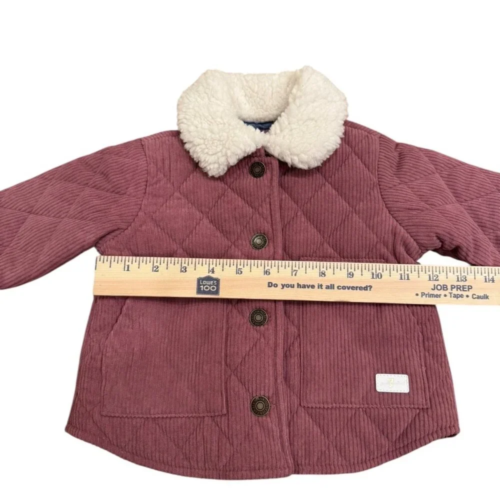 Seven For All Mankind Baby Quilted Corduroy Sherpa‎ Collar Jacket – Size 12M